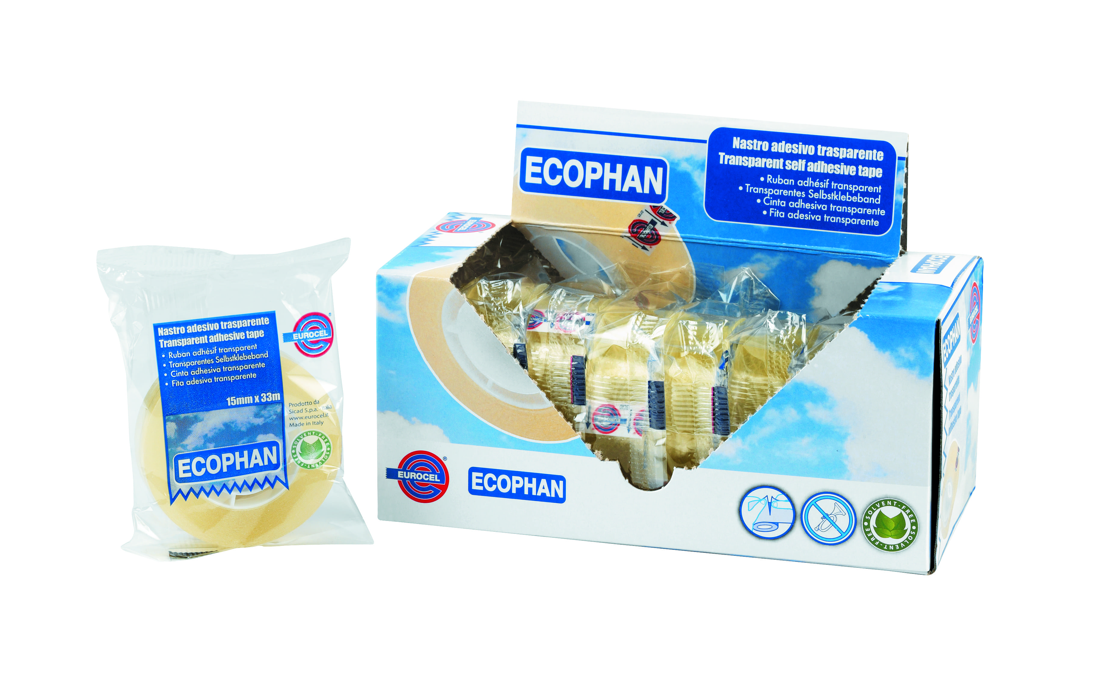 NASTRO ADESIVO ECOPHAN DISPLAY 10ROT./200 15X33 001416153