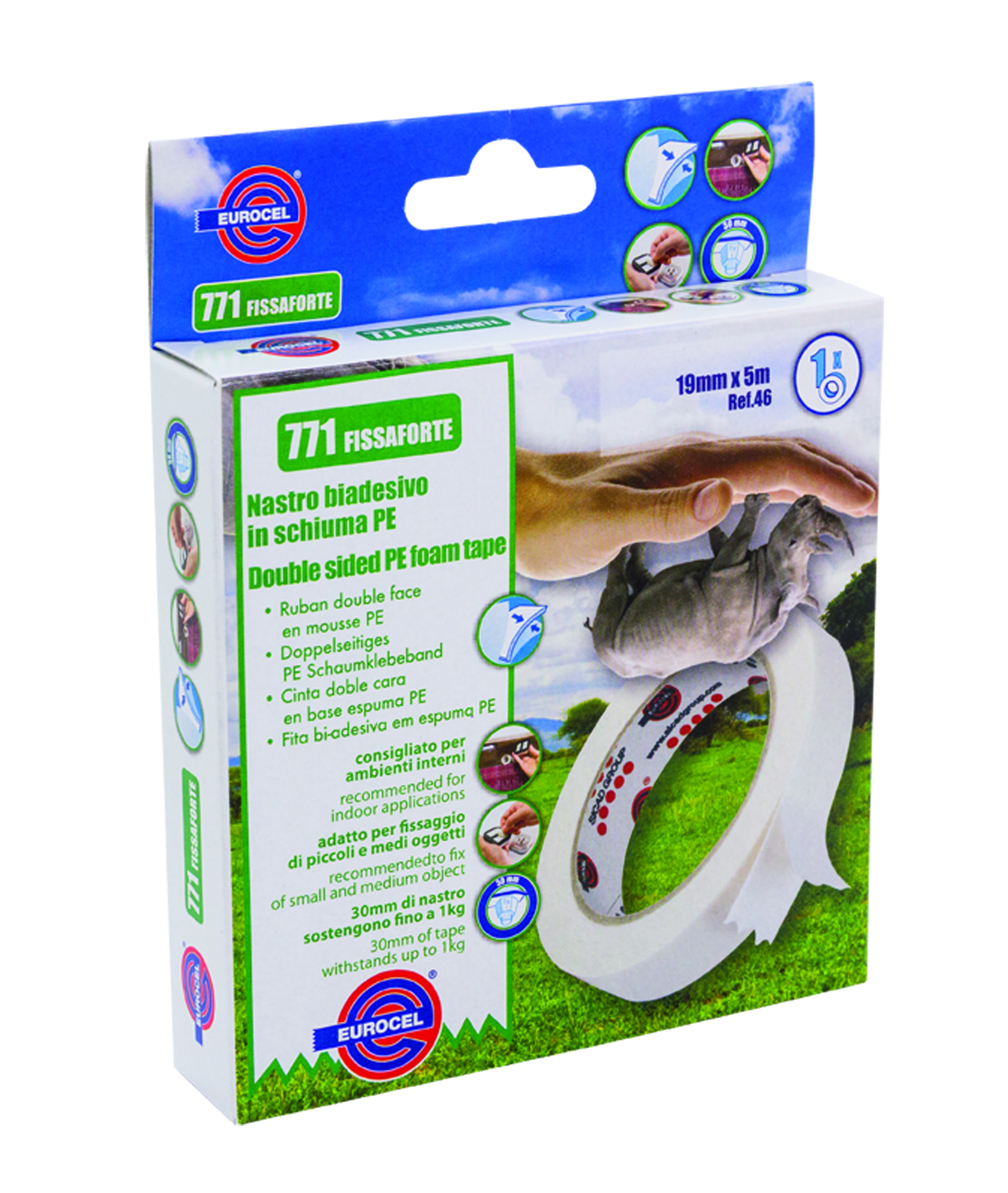 NASTRO ADESIVO FISSAFORTE 19X5 BOX REF.167 060107194