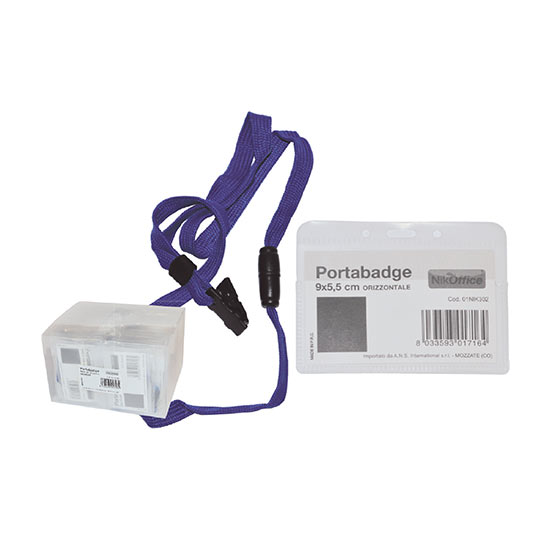 PORTABADGE 9X5,5 ORIZZONTALE 30 PZ. 01NIK302