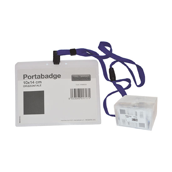 PORTA BADGE CM 10X14 VERTICALE 01NIK305