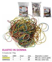 ELASTICI GIALLI 1KG ASSORTITI 06NIK027