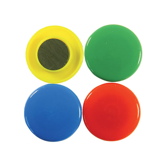 BOTTONI MAGNETICI D30 GIALLO 6PZ 18NIK039