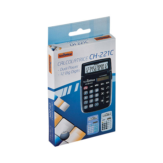 CALCOLATRICE 12 DIGITS CH221C 08NIK003/1