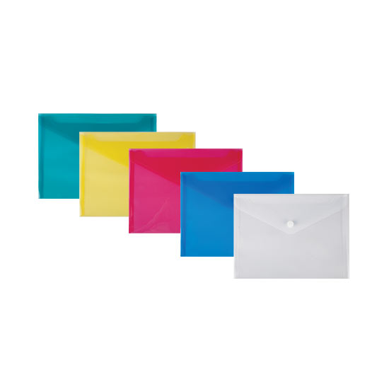 BUSTA CON BOTTONE A4 BLU 5PZ 01NIK046