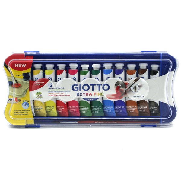 TEMPERA GIOTTO 12 ML. SCATOLA 12 TUBI F30410000