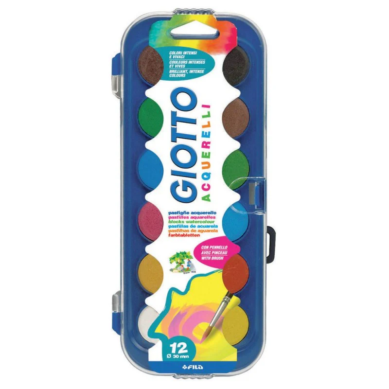 ACQUERELLI GIOTTO 30MM 12PZ 351200