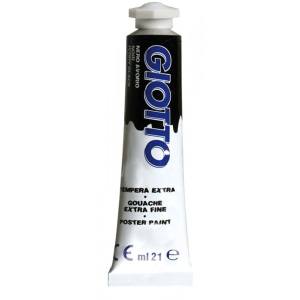 TUBO TEMPERA GIOTTO 21 ML NERO F35502400
