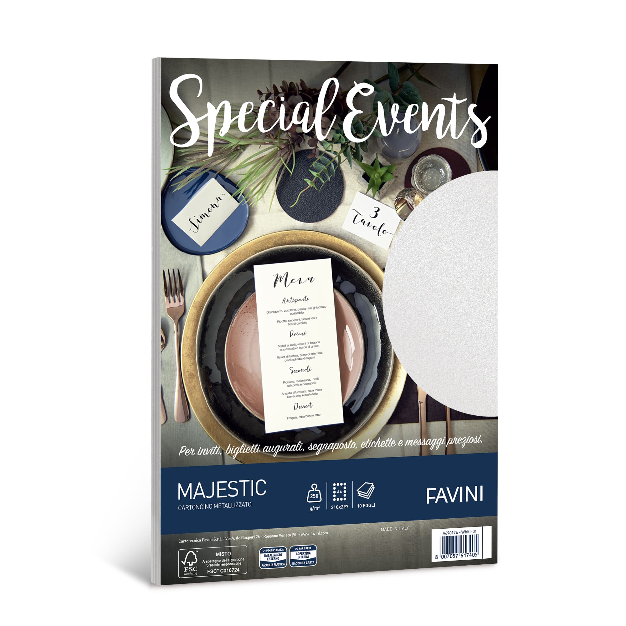 CARTA SPECIAL EVENTS BIANCO 250 GR. A4 10 FG. A690174