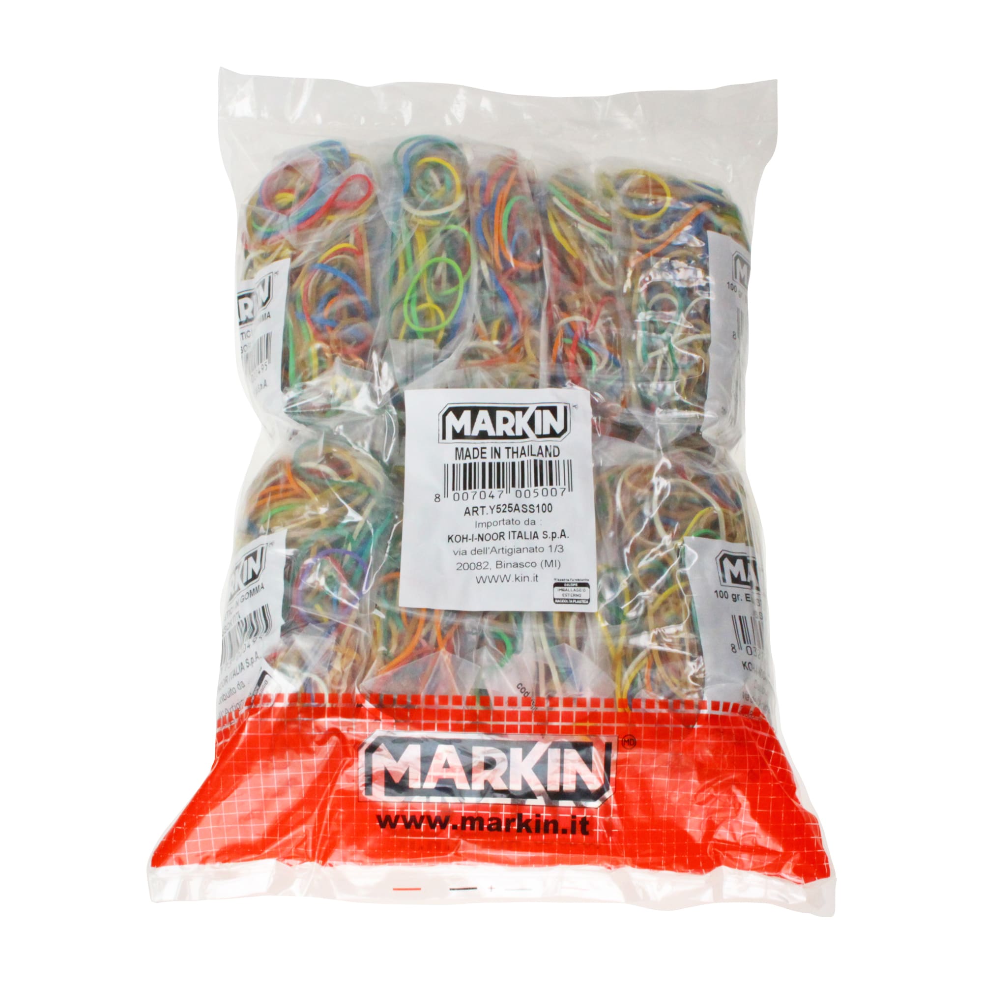 ELASTICI IN GOMMA DIAM. ASSORTITI 100 GR. 10 PZ. Y525ASS100