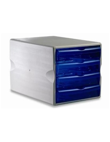 CASSETTIERA MODULA 4 BIG TRASPARANTE BLU 24050TB