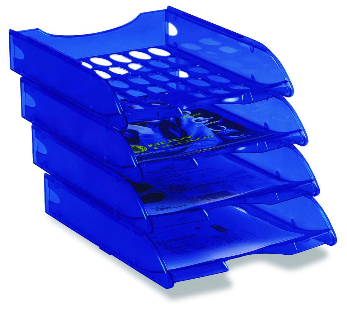 PORTACORRISPONDENZA TRASPARENTE BLU E040TB