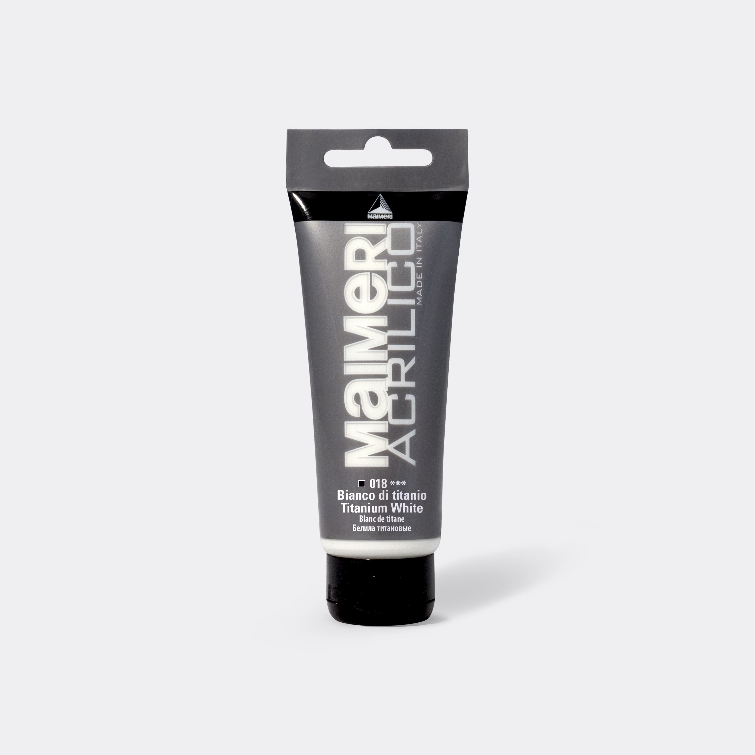 TUBO ACRILICO MAIMERI 75ML BIANCO TITANIO M0916018