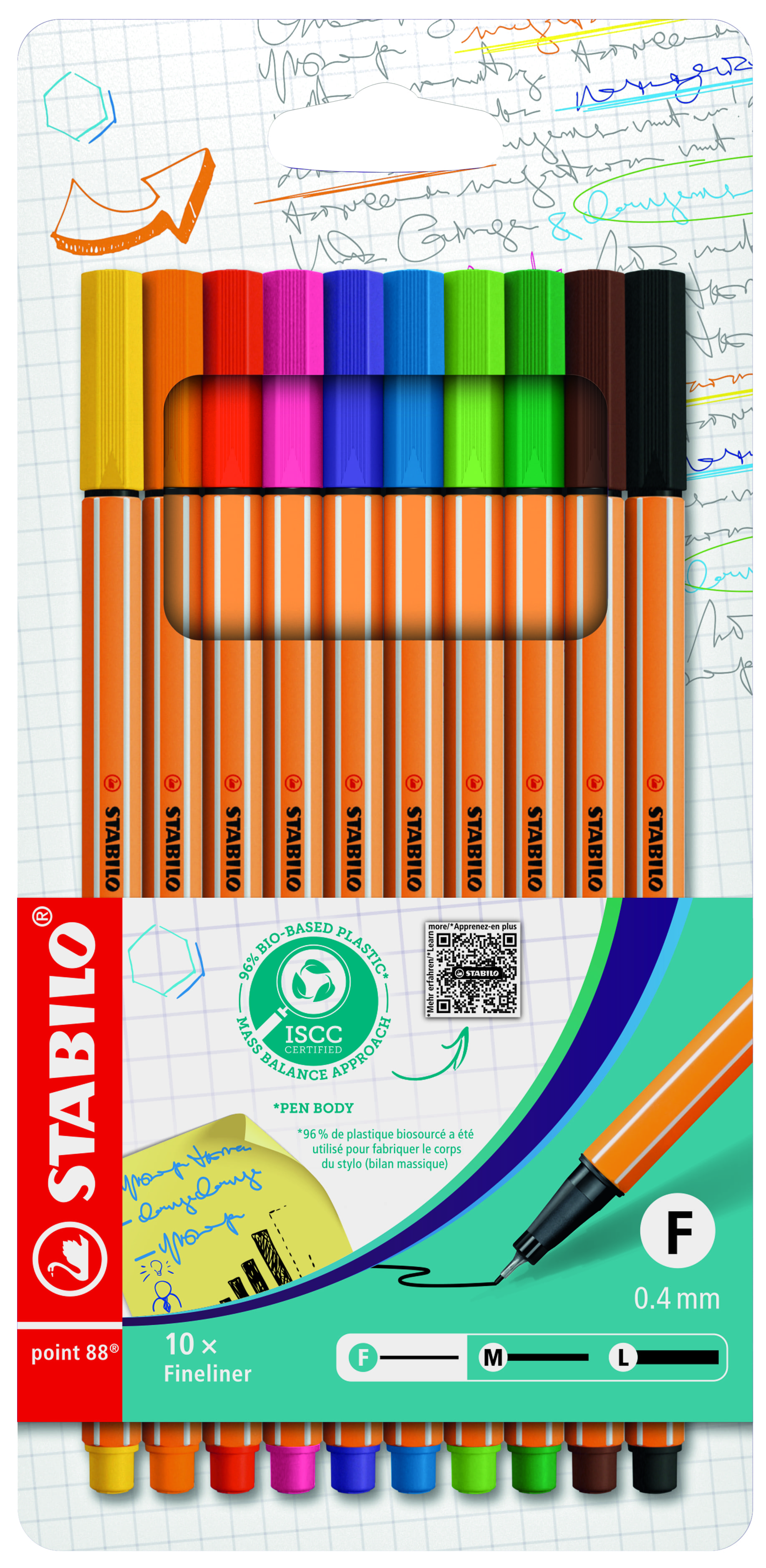 PENNARELLO POINT 88 FINELINER 10 PZ. COLORI ASSORTITI 8810