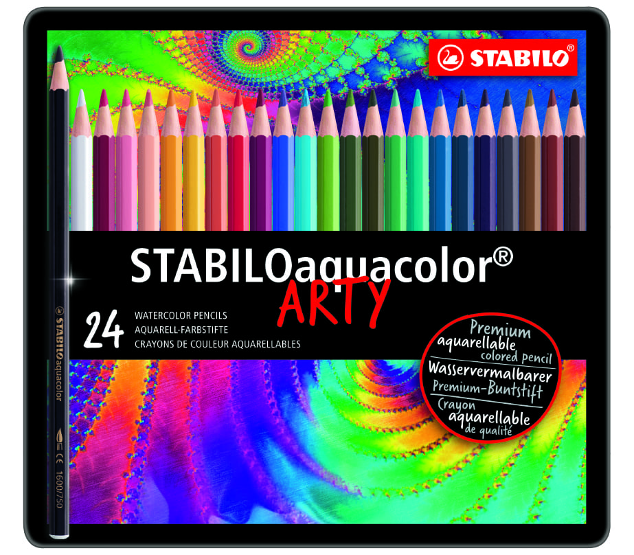 PASTELLI STABILO AQUACOLOR SCATOLA METALLO 24 PZ.1624-5