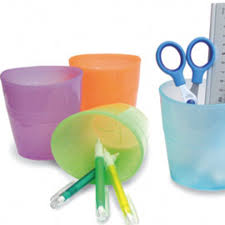 BICCHIERE PORTAPENNE SMILE PPL VERDE TRASPARENTE TR5111V