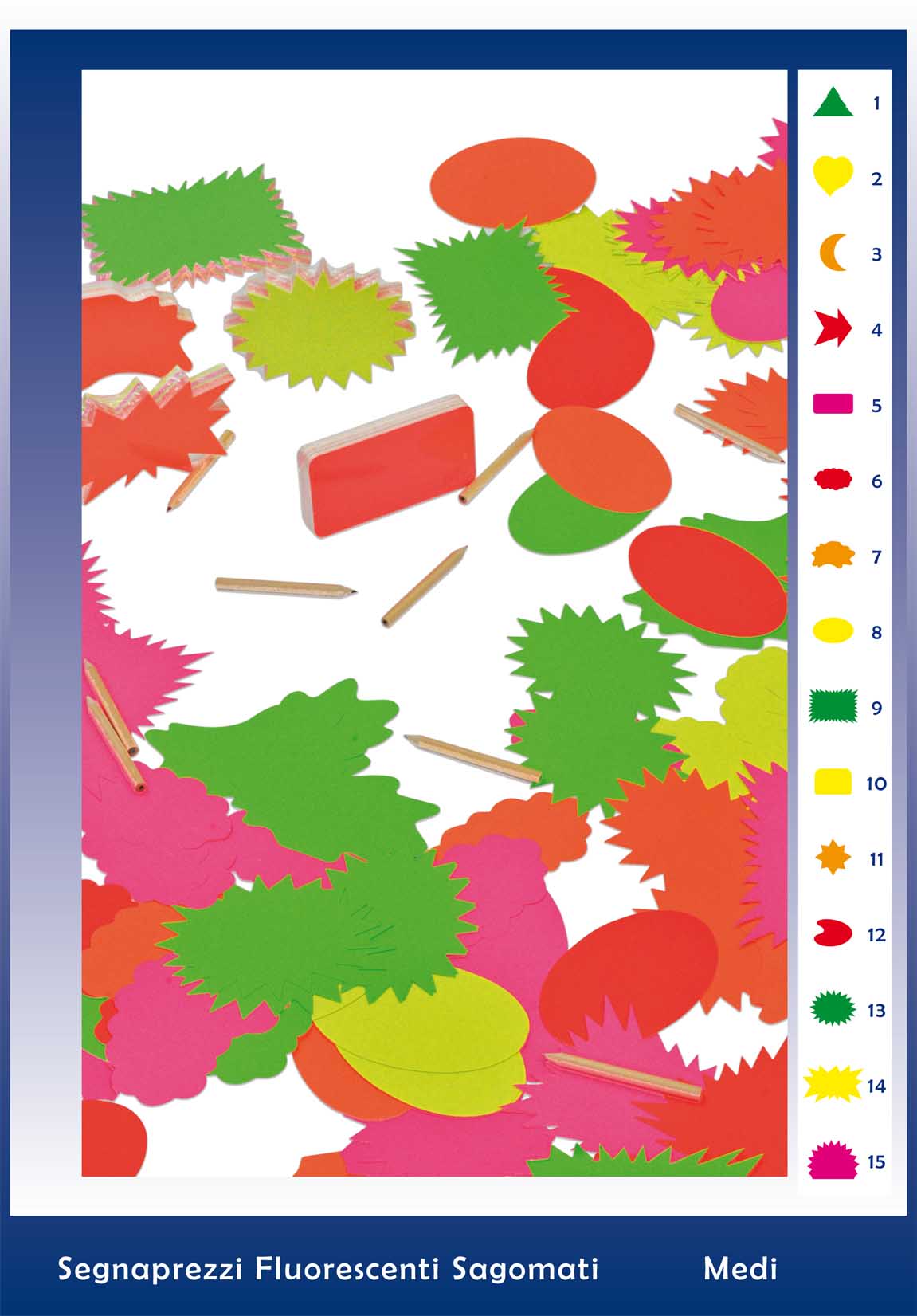 SEGNAPREZZI FLUO MEDI 50 PZ. 10911