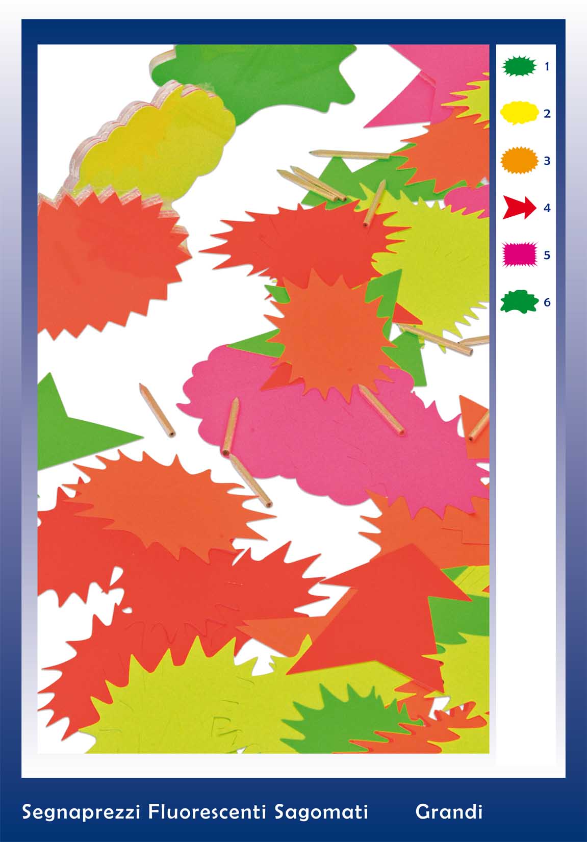 SEGNAPREZZI FLUO GRANDI 50 PZ. 10921