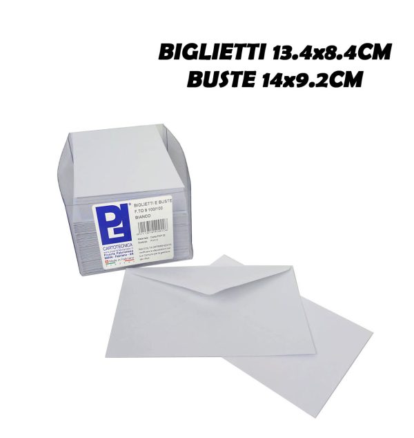 BIGLIETTI E BUSTE BIANCHE 100/100 F.TO 9 40900