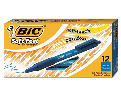 PENNA SFERA SOFTFEEL CLIC GRIP BLU 12 PZ 837398