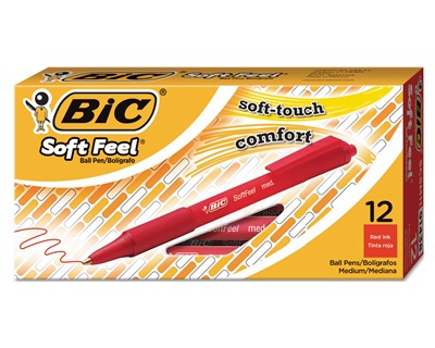 PENNA SFERA SOFTFEEL CLIC GRIP ROSSO 12 PZ 837399