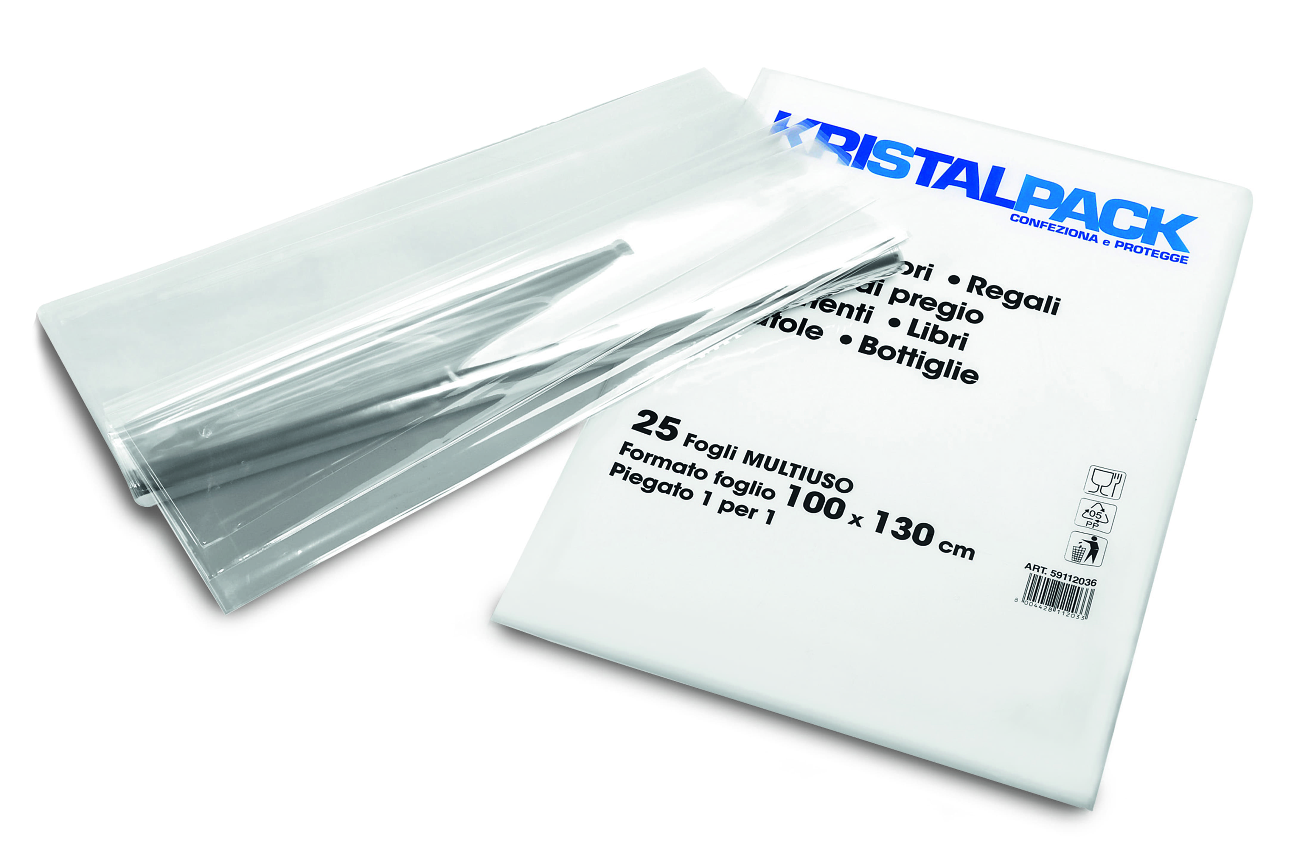 FOGLI CELLOPHANE KRISTALPACK 100X130 CM. 25 PZ. 59112036