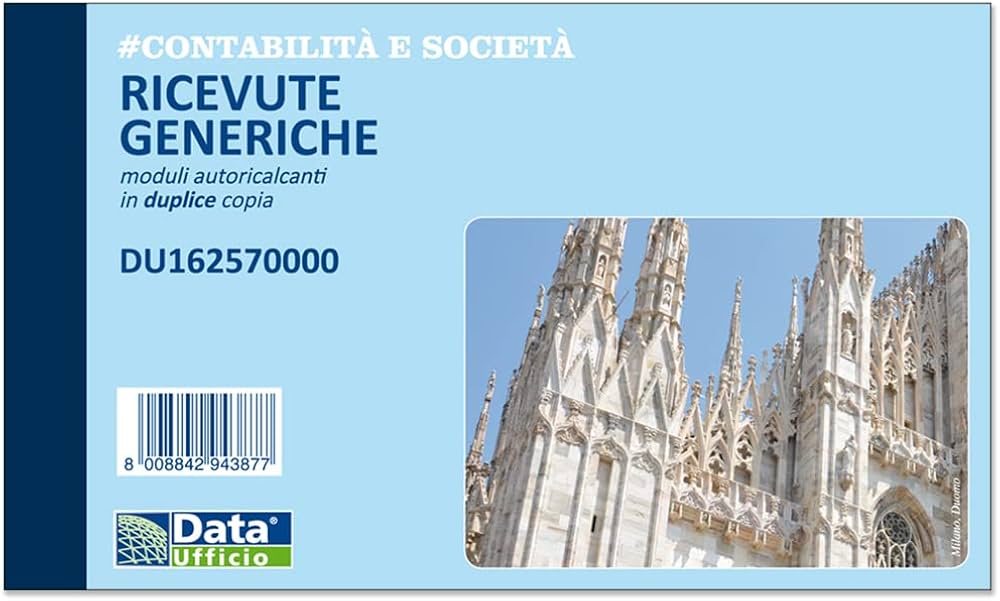 BLOCCO RICEVUTE DENARO 50X2 10X16,8 DU162570000