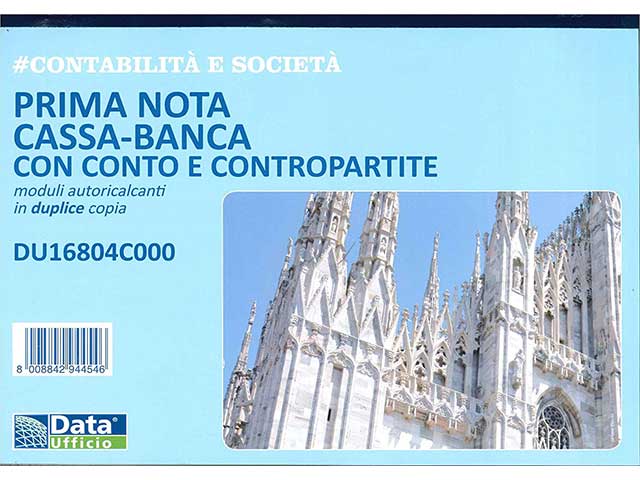 BLOCCO PRIMA NOTA CASSA/BANCA 50X2 AUTOR. DU16804C000