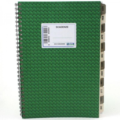 SCADENZARIO GEN/DIC 4 PAG. MESE C/SPIR F.TO 24X17 DU13462000
