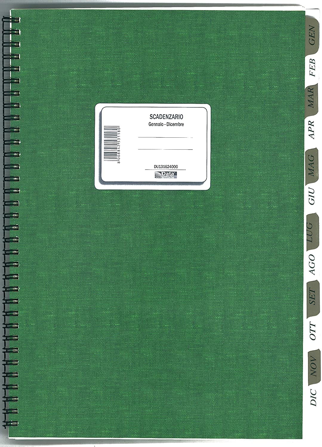 SCADENZARIO GEN/DIC 4 PAG.MESE C/SPIR. 29,7X21 2116N1248G