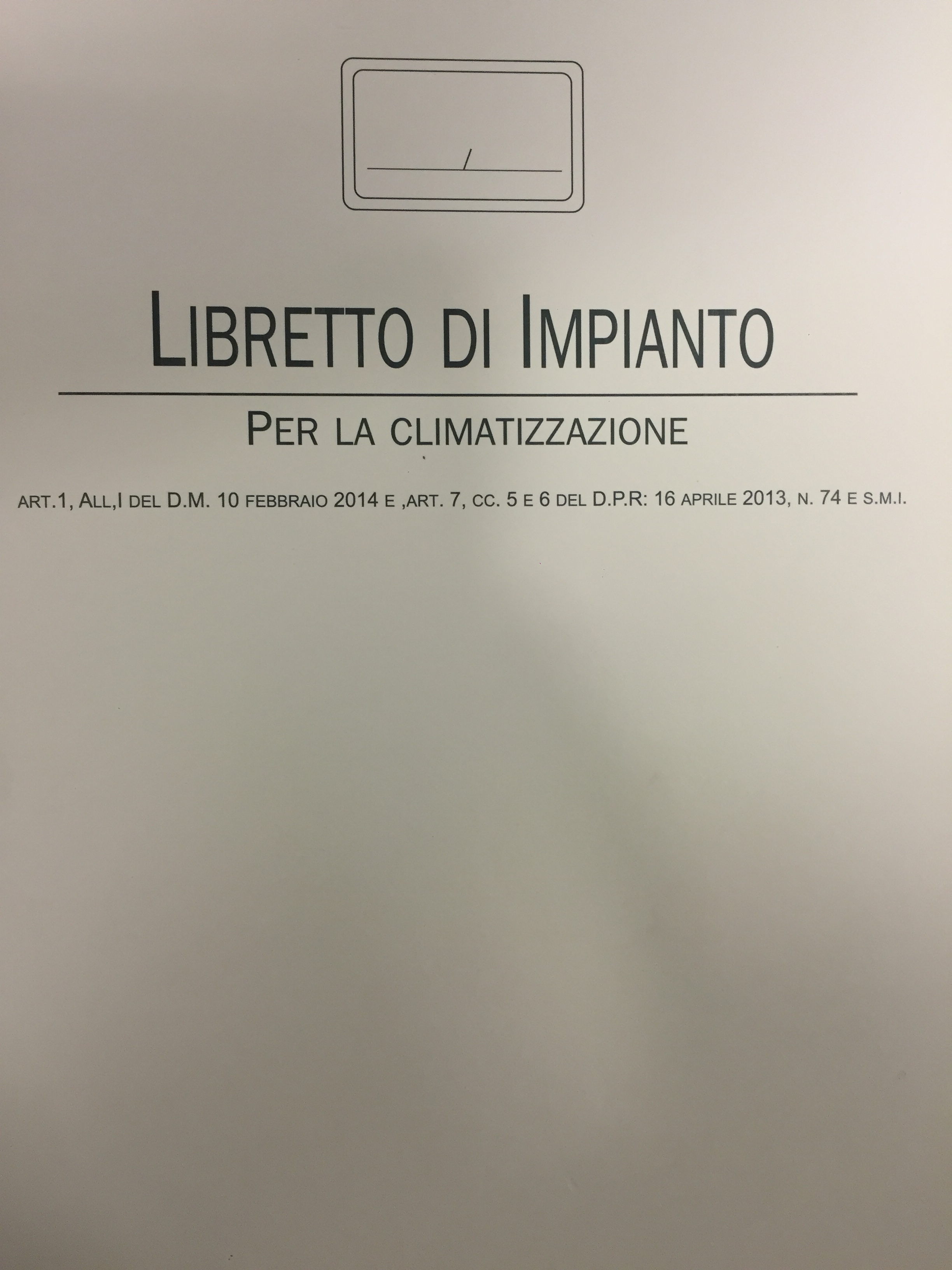 LIBRETTO DI IMPIANTO F.TO 29,7X21