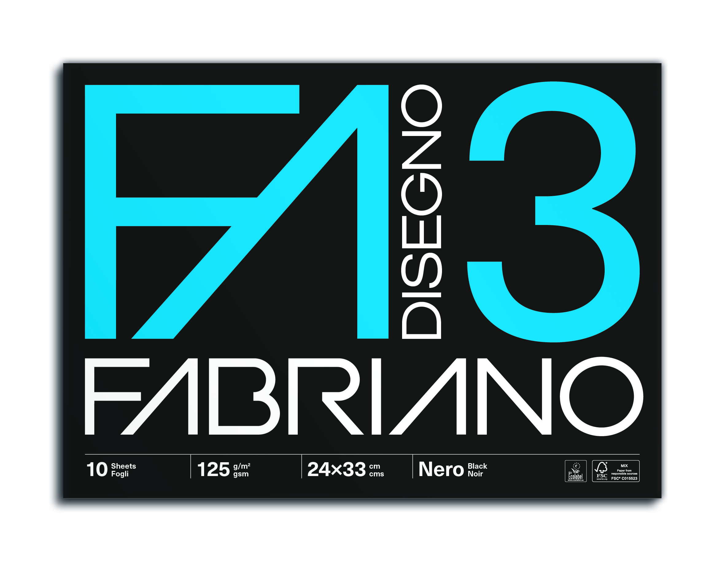 BLOCCO FABRIANO F3 NERO 10FG 24X33 F4001017