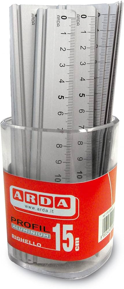 RIGHELLO ALLUMINIO 15 CM IN BARATTOLO 15 PZ. 17915BAR