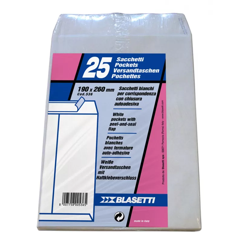 BUSTE SACCO PACK SELF80 19X26 25 PZ. 0536