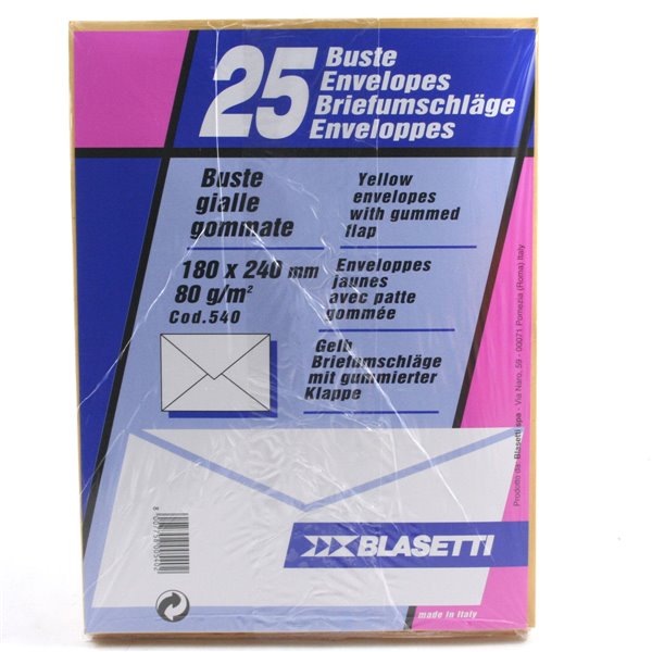 BUSTE GIALLE80 18X24 25 PZ. 0540