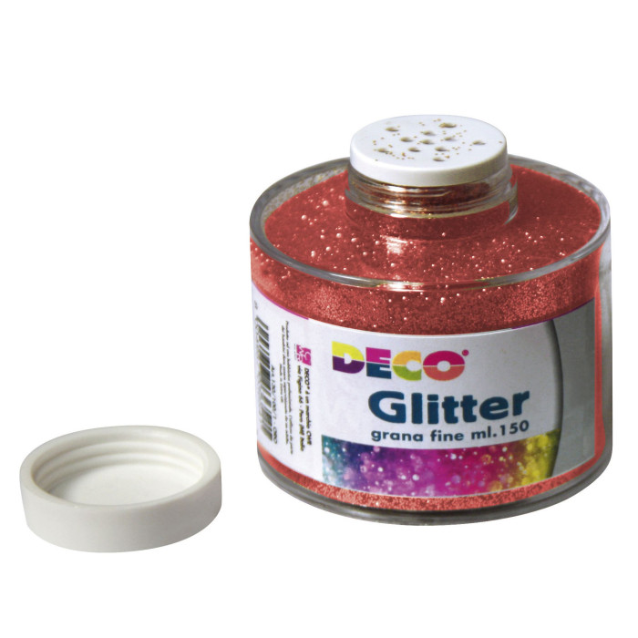 GLITTER BARATTOLO ML. 150 ROSSO 130/100/3