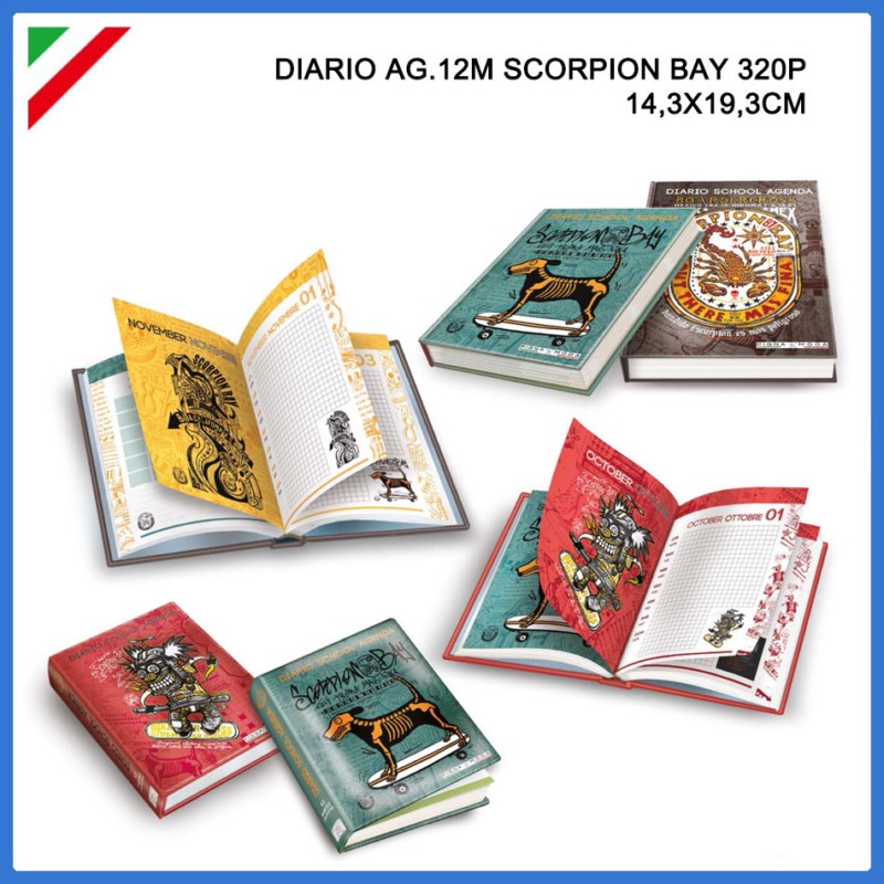 DIARIO POCKET 12M SCORPION