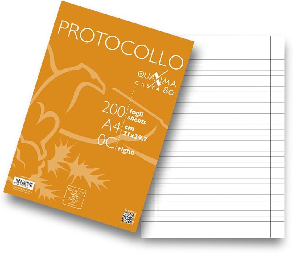 RISMA CARTA PROTOCOLLO GR. 80 200 FG. RIG. C 02156210C