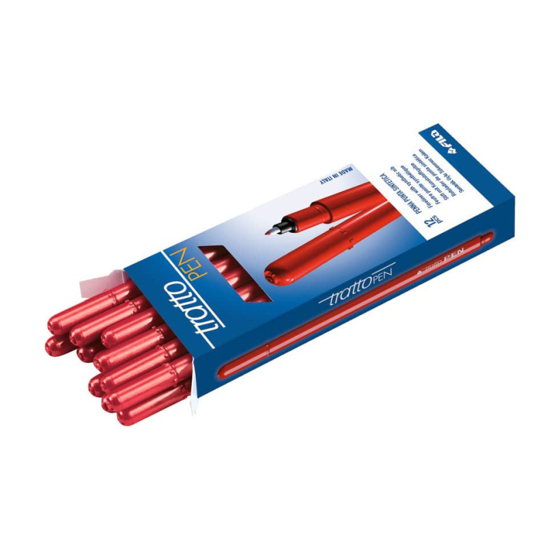 PENNA TRATTO PEN METAL ROSSO 12 PZ. F830702