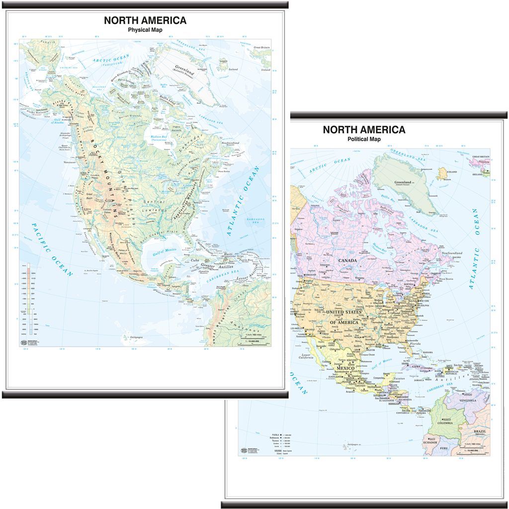 CARTA GEOGRAFICA NORTH AMERICA PLAST.
