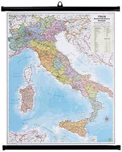 CARTA GEOGRAFICA ITALIA AMMINISTRATIVA 50X70 PLAST. M07PP