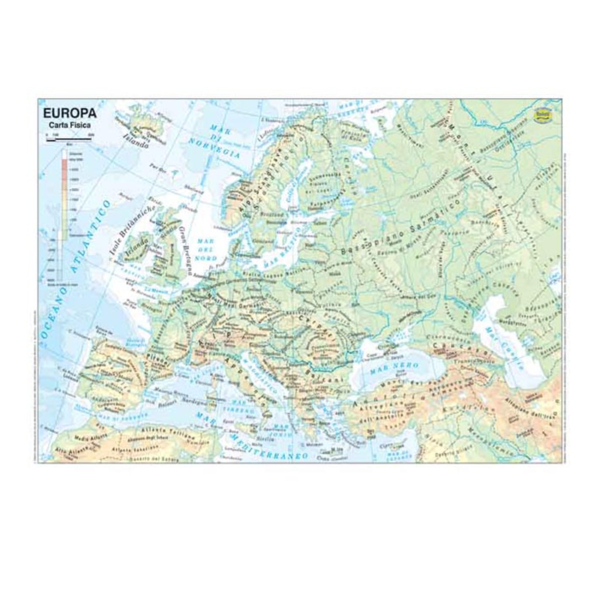 CARTA GEOGRAFICA EUROPA SCOLASTICA PLASTIFICATA BS03P