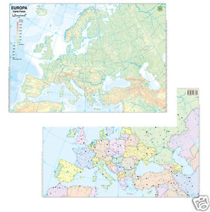 CARTA GEOGRAFICA EUROPA SCOLASTICA MUTA BS03M