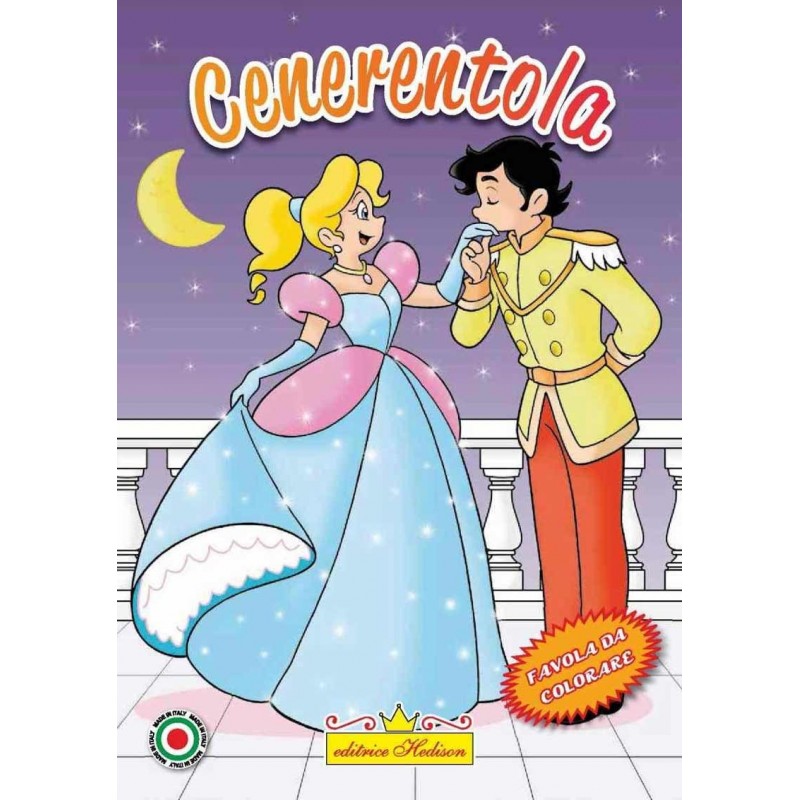 LIBRO CENERENTOLA LEGGERE E COLORARE 0570
