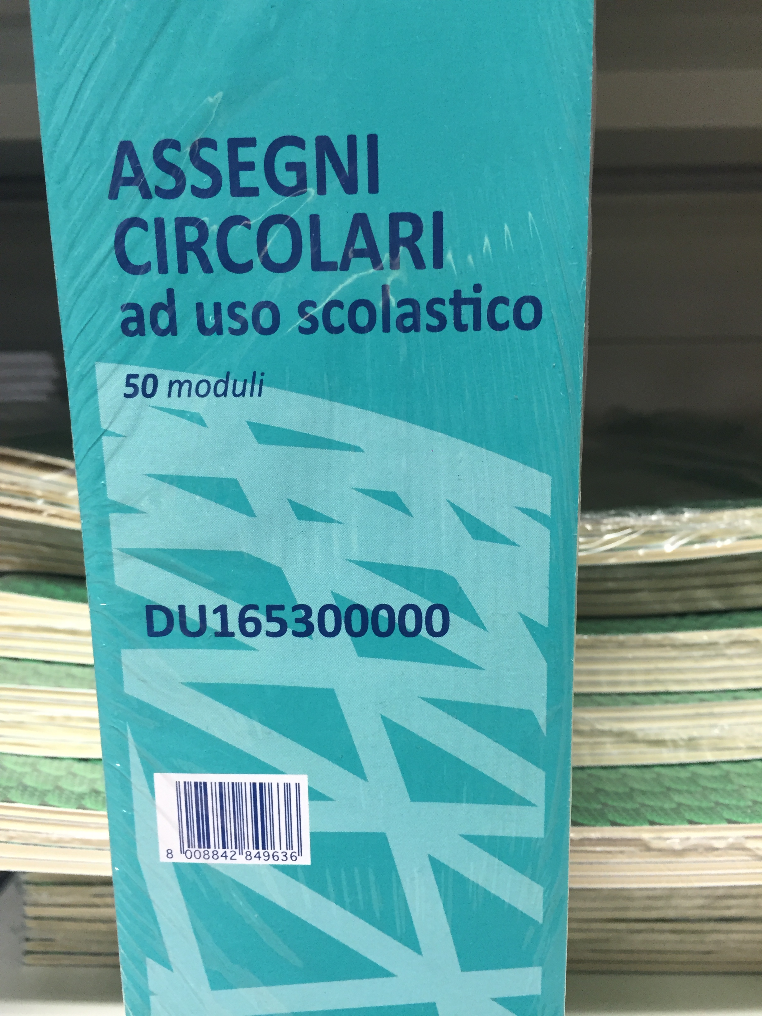 ASSEGNO CIRCOLARE USO SCUOLA 24,8X7,2 CM DU165300000