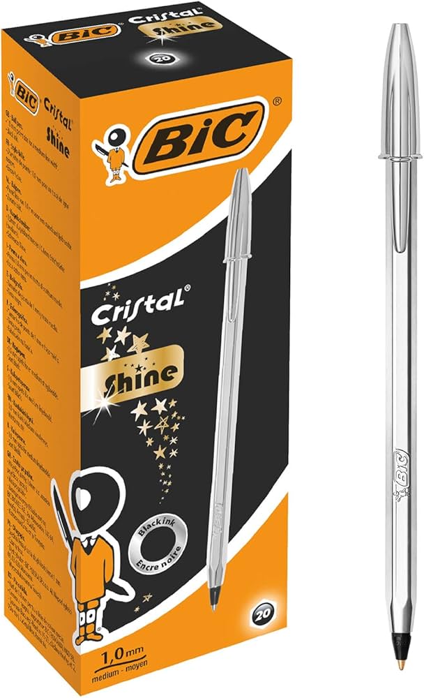 PENNA SFERA CRISTAL CELEBRATE SILVER NERO 20PZ 526280