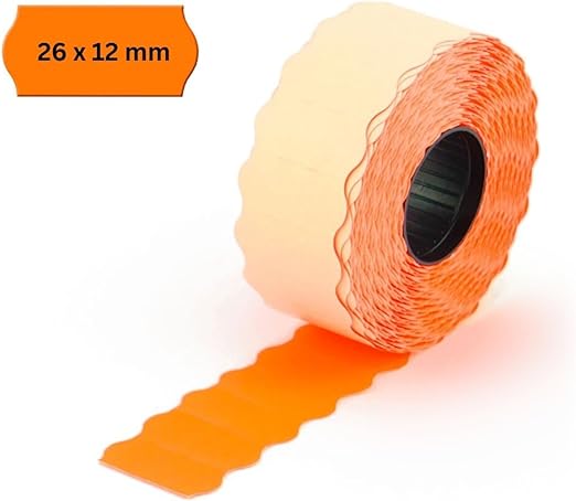 ETICHETTE PREZZATRICE 26X12 ARANCIO FLUO 17NIK009