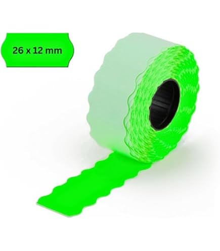 ETICHETTE PREZZATRICE 26X12 VERDE FLUO 17NIK009/1