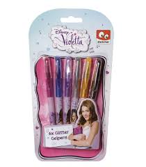 BL. 6 GLITTER PEN VIOLETTA