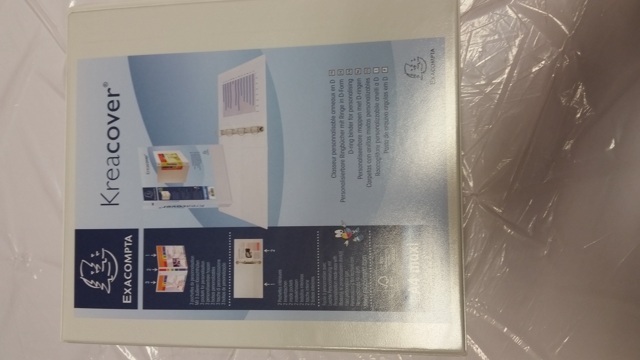 CARTELLA 4 ANELLI IN PPL KREACOVER D16 BIANCO 51840E