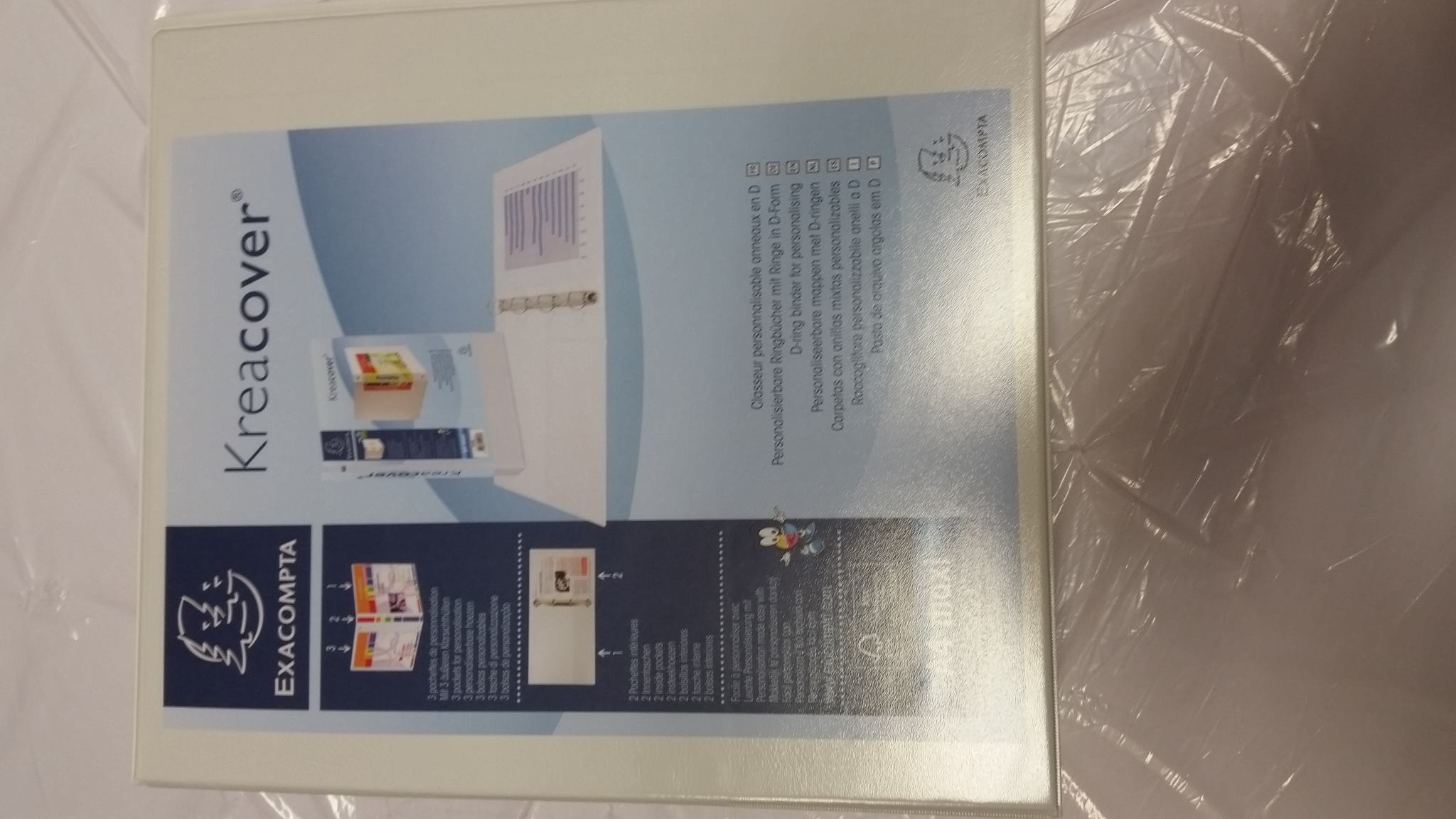 CARTELLA 4 ANELLI IN PPL KREACOVER D20 BIANCO 51841E